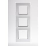 Ramka potrójna ROSA biała