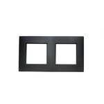 Ramka podwójna ROSA czarny mat