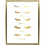 Fotografia "Eyelashes gold" 30 x 40 cm