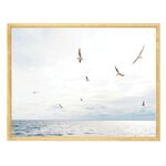 Fotografia w drewnianej ramce wałek 30 x 40 - Birds by the sea