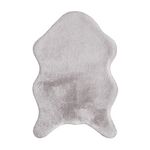 Dywan sztuczna skórka 60 x 90 cm szary