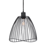 Lampa wisząca PONY 75559 1xE14 40 W czarny-jasne drewno