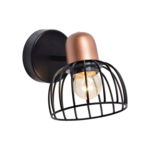 Kinkiet Basket 1xE27 60 W czarno-miedziany