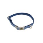 Obroża regulowana odblaskowa 20 mm/35-60 cm niebieska TREND DOTS