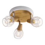 Plafon Tameta 3xE14 40 W biały-jasne drewno