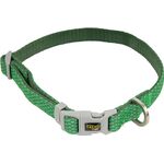 Obroża regulowana odblaskowa 20 mm/35-60 cm zielona TREND DOTS