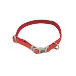Obroża regulowana odblaskowa 25 mm/40-66 cm czerwona TREND DOTS