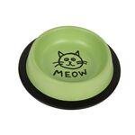 Miska metal na gumie dla kota MEOW 0,24 l zielona CHICO