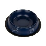 Miska metal na gumie KOSTKA/ŁAPKA 0,95 l granat