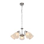 Lampa wisząca Bega 5 płomienna nikiel mat E14
