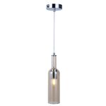Lampa wisząca Bottle chrom amber E27