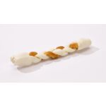 Gryzak suszony warkocz wołowy Premium brązowo - biały 25 cm 1 sztuka Maced