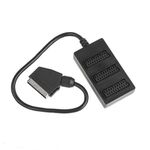 Rozdzielacz wtyk - 3 gniazda scart 21 stykowe