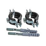 Uchwyt metalowy pojedyńczy z wkładką tłumiącą 1/2"