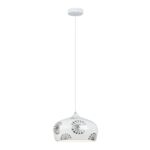 Lampa wisząca Ginger E14 1x40 W IP20 srebrny / biały