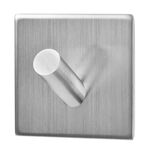 Wieszak samoprzylepny kwadratowy TIMO "1" srebrny