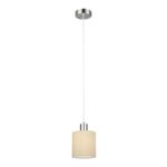 Lampa wisząca Natina E14 1x25 W brązowy/chrom satyna