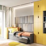 Panel tapicerowany LOUNGE PP  szary 60 x 15 cm ME30