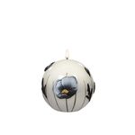 Świeca kula K-4 Maki 10 cm lakier grafitowa