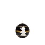 Świeca kula K-3 Christmas Light 8 cm lakier czarna