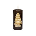 Świeca pieńkowa 150 x 70 Christmas Day lakier ziemisty brąz