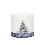 Lampion owal 135 x 145 Santa’s Reindeer granat