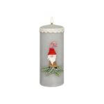 Świeca klubowa KL-5 150 x 58 Little Santa matowa jasny popiel