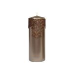 Świeca pieńkowa 200 x 70 Glitter Star metalik piaski pustyni