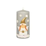 Świeca pieńkowa 150 x 70 Winter Angel mat jasny popiel