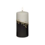Świeca pieńkowa 150 x 70 Gold Leaf lakier matowy jasny popiel/czarny