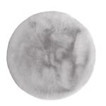 Dywan futrzany Ø90 cm szary