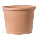 Doniczka ceramiczna Cilindro Bordato Primitivo 38 cm ceglana