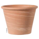 Doniczka ceramiczna Vasum Duo Bianco 21 cm ceglana