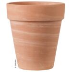 Doniczka ceramiczna Vaso Alto Duo Bianco 22 cm ceglana