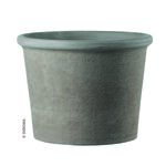 Doniczka ceramiczna Cilindro Bordato Primitivo GRAFITE 38 cm