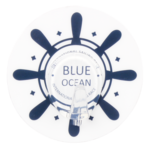 Wieszak pojedynczy MARINO 6,5 x 6,5 cm biało-niebieski