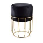 Stołek CHARLES 30 x 43 cm czarny