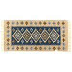 Dywan Kilim 60 x 120 cm niebieski