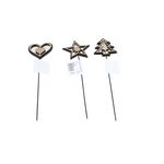 Dekoracja drewniana na piku 0,6 x 6,8 x 27 cm mix