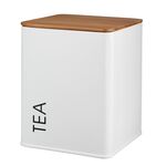Pojemnik metalowy kwadratowy ALCANO TEA biały