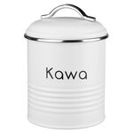 Pojemnik metalowy okrągły ALCANO KAWA biały