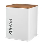 Pojemnik metalowy kwadratowy ALCANO SUGAR biały