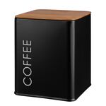 Pojemnik metalowy kwadratowy ALCANO COFFEE czarny