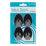 Wieszaki samoprzylepne owalne 4 sztuki NIKO black