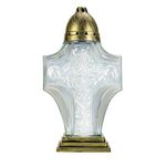 Znicz szklany 145 g 36 cm złoty