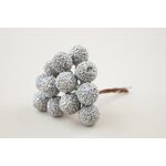 Dekoracja kulki na druciku 9 cm złoty / srebrny