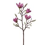 Sztuczny kwiat magnolia fiolet 59 cm fioletowa