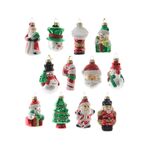 Bombka szklana dekorowana 7 cm mix kształtów