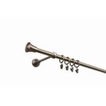 Karnisz pojedynczy 19 mm złoty antyk 240 cm żabka prince
