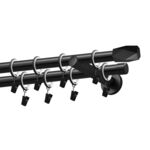 Karnisz podwójny Hex 19 mm czarny 200 cm